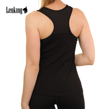 Load image into Gallery viewer, Women racerback workout tank top with built in bra