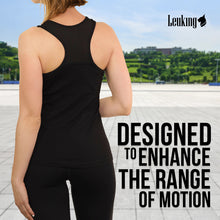 Load image into Gallery viewer, Women racerback workout tank top with built in bra