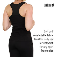 Load image into Gallery viewer, Women racerback workout tank top with built in bra