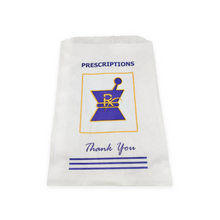 Load image into Gallery viewer, Rx Paper Prescription Bags for pharmacy 5"x10"