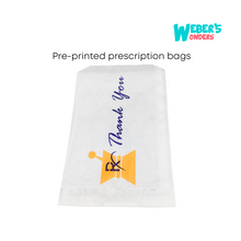 Load image into Gallery viewer, Rx Paper Prescription Bags for pharmacy 5"x10"