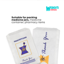 Load image into Gallery viewer, Rx Paper Prescription Bags for pharmacy 5"x10"