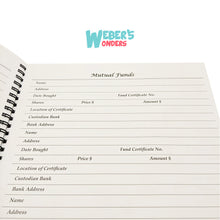 Load image into Gallery viewer, After my Death planner book - Life Organizer, belongings