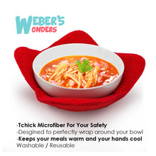 Load image into Gallery viewer, Set of 4 Microwave Bowl Huggers - Safe Soup Holders (Cozy)