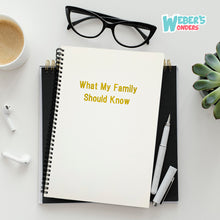 Load image into Gallery viewer, After my Death planner book - Life Organizer, belongings