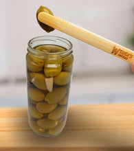 Load image into Gallery viewer, Bamboo Toast Tongs 8-Inch - Reusable Cooking Tongs