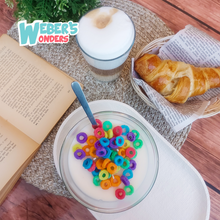 Load image into Gallery viewer, Fruit Loops Inspired Cereal Bowl Scented Candle - Decorative Candle - Cool Gift Idea
