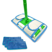 Load image into Gallery viewer, Set of 3 Microfiber Mop Pads - Reusable - Fits Swiffer
